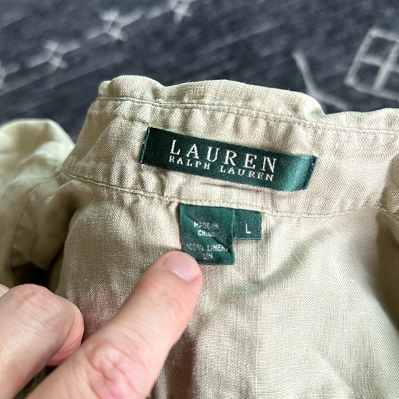 Vintage Ralph Lauren Linen button down blouse - Picture 3 of 6